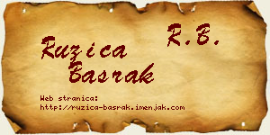 Ružica Basrak vizit kartica